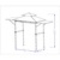 Stahlrahmen BBQ Grill Gazebo mit doppelseitige verstellbare Markise